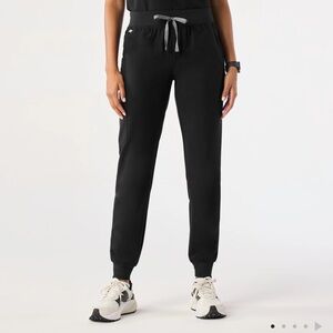 Figs Black High Waisted Zamora Jogger Scrub Pants